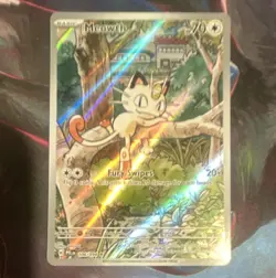 Phantasmal Flames Meowth 106/094 Holo Illustration Rare Eng 70 HP 2023 Pokemon - Image 1