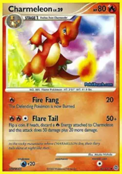 Damaged, English Pokemon Regular Charmeleon - 46/132 - Uncommon DP - Secret Wond - Image 1