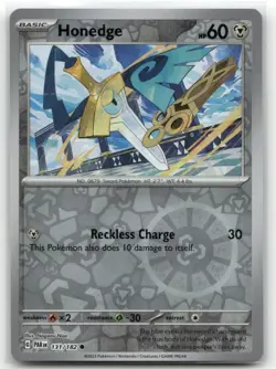 Honedge Reverse Holo 131/182 SV04: Paradox Rift Common Pokemon TCG - Image 1
