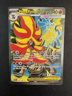 Pokemon Mega Pyroar ex 99/86 Full Art Double Ultra Rare Chaos Rising ME04 - Image 1