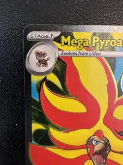 Pokemon Mega Pyroar ex 99/86 Full Art Double Ultra Rare Chaos Rising ME04 - Image 2