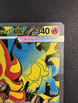 Pokemon Mega Pyroar ex 99/86 Full Art Double Ultra Rare Chaos Rising ME04 - Image 3