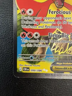 Pokemon Mega Pyroar ex 99/86 Full Art Double Ultra Rare Chaos Rising ME04 - Image 5