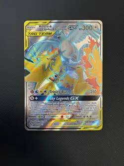 Pokemon TCG Moltres & Zapdos & Articuno GX 66/68 Hidden Fates Holo UR - Image 1
