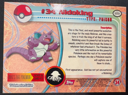Pokemon TCG Nidoking #34 Topps TV Animation Edition NM - Image 2