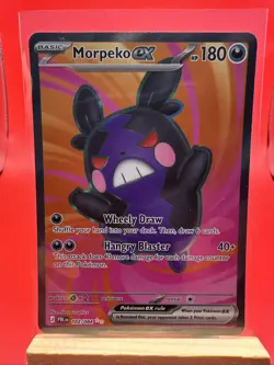 Morpeko ex 102/084 Ultra Rare Pitch Black Pokemon Holo Near Mint - Image 1