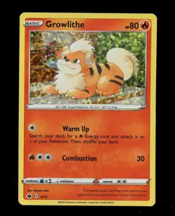 Pokemon TCG McDonald's 2022 Promo Growlithe Holo 4/15 MP - Image 1