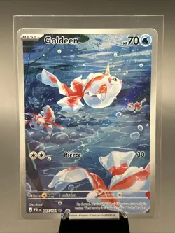​Pokemon Goldeen 087/084 Pitch Black Illustration Rare Full Art Holo NM - Image 1