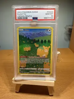 2023 Pokemon Crown Zenith Galarian Gallery Ditto GG22/GG70 Full Art Holo PSA 10 - Image 1