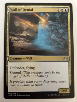 MTG Modern Masters 2017 Wall of Denial 201/249 LP - Image 1