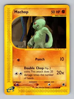 Machop 117/165 Common Expedition Base Set Pokemon Damaged - Image 1
