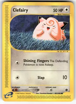 Clefairy 101/165 Expedition Base Set Pokemon Damaged - Image 1