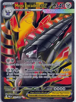 Mega Excadrill ex 103/084 Ultra Rare Pitch Black Pokemon Holo Near Mint - Image 1