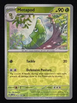 Metapod 011/165 Common 151 Reverse Holo Near Mint - Image 1