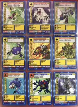 1999 BANDAI Digimon DigiBattle TCG 1st Edition Cards (72 Regular & 5 Foil) - Image 5