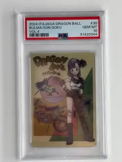 PSA 10 Bulma Son Goku #30 SEC 2024 Itajaga Dragon Ball Vol.4 Japanese - Image 1