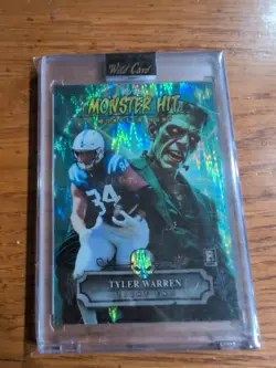Tyler Warren 2025 Wild Card Haunted Hits RC- 1/1 Monster Hit Colts 🔥🔥 - Image 1