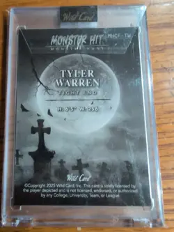 Tyler Warren 2025 Wild Card Haunted Hits RC- 1/1 Monster Hit Colts 🔥🔥 - Image 2