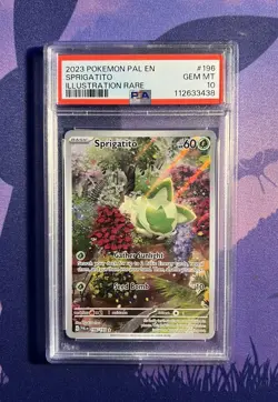 Sprigatito 196/193 Pokemon TCG Paldea Evolved Illustration Rare PSA Gem 10 - Image 1