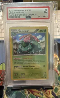 2012 Pokemon B & W Venusaur-Holo Dark Explorers-Cosmos #3 PSA7 - Image 1