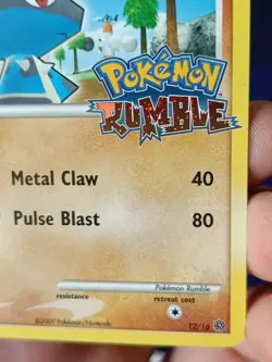 Pokemon Lucario 12/16 Rumble Card - LP - Image 3