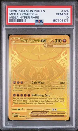 2026 POKEMON POR EN-PERFECT ORDER MEGA HYPER RARE #124 MEGA ZYGARDE EX PSA 10 - Image 1