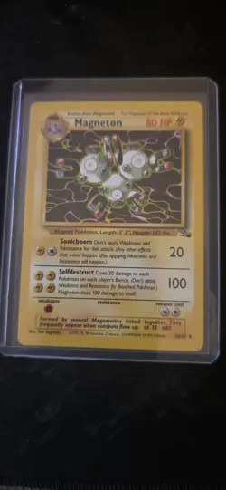 Pokemon TCG Magneton 26/62 - Fossil set Non Holo Card Vintage 1999 WOTC NM - Image 1
