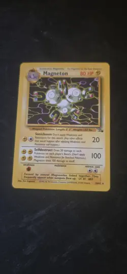 Pokemon TCG Magneton 26/62 - Fossil set Non Holo Card Vintage 1999 WOTC NM - Image 2