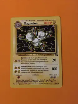 Pokemon TCG Magneton Fossil Card 26/62 Non-Holo Rare, Vintage 1999 - Image 1