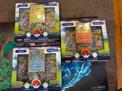 SEALED-POKEMON GO PIN COLLECTION BOX x3-CHARMANDER-BULBASAUR-SQUIRTLE-W/SHIPPING - Image 1