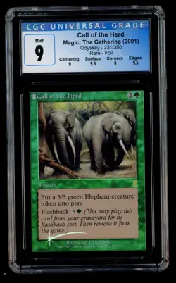 ***CGC 9 Quad++ FOIL Call of the Herd*** MTG Odyssey Magic Kid Icarus - Image 1