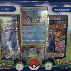 Pokemon GO Squirtle Pin Collection Box Promo Booster English Sealed - Image 3