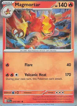 Pokemon Card - Magmortar - Holo (010/091 - Paldean Fates) - Image 1