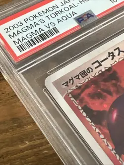 Magma's Torkoal 021/080 Magma VS Aqua Jap. Pokemon Card 2003. PSA MINT 9 POP 14 - Image 3