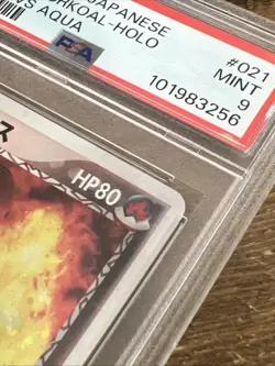 Magma's Torkoal 021/080 Magma VS Aqua Jap. Pokemon Card 2003. PSA MINT 9 POP 14 - Image 4