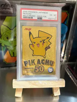 PSA 6 Pikachu Pokemon Meiji Get Card Gold Japanese Very Rare Nintendo - Image 1
