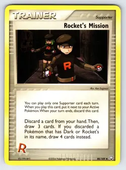 Rocket's Mission 88/109 EX Team Rocket Returns Pokemon Card TCG Uncommon Nm/Vlp - Image 1