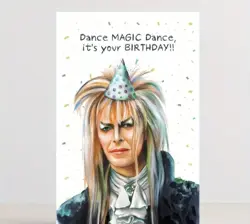 Labyrinth Goblin King Birthday Card - Image 1