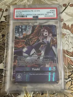 PSA 10 Digimon Card Game Liberator Debugger Set PB-22 Yuuki Alt Art Ex7-065 - Image 1