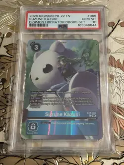 PSA 10 Digimon Card Game Suzune Kazuki Alternate Art Promo Ex8-066 Debuggers - Image 1