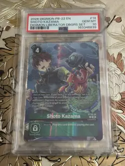 PSA 10 Digimon Card Game Liberator Debugger Shoto Kazama Alt Art ST18-14 - Image 1