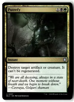 Putrefy 257 Uncommon Commander: Bloomburrow Magic: The Gathering Near Mint - Image 1