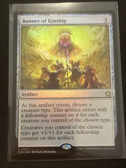 Magic: The Gathering Banner of Kinship Foundations Foil Card FDN MTG 127 - Image 1