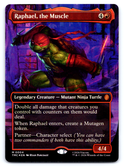 Raphael, the Muscle FOIL Borderless - TMNT Ninja Turtles MTG - Image 1