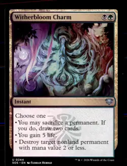 Witherbloom Charm 244 Uncommon Secrets of Strixhaven Magic: The Gathering NM - Image 1