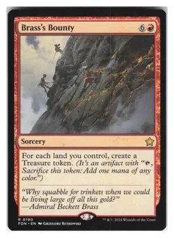Brass's Bounty #190 (NM) Foundations FDN Magic MTG - Image 1