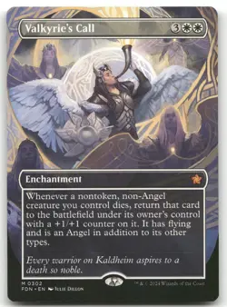 Valkyrie's Call (Borderless) #302 (NM) Foundations FDN Magic MTG - Image 1