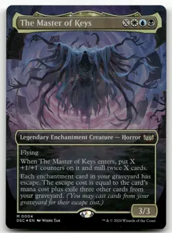 The Master of Keys (Borderless) #4 (Foil) (NM) Duskmourn DSC Magic MTG - Image 1