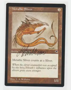 Magic the Gathering ~ Metallic Sliver ~ M/NM ~ Tempest ~ Signed by Artist #1 - Image 1