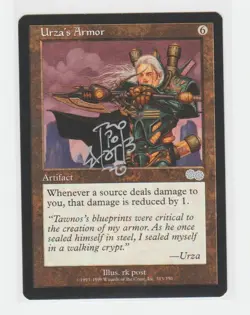 Magic the Gathering ~ Urza's Armor ~ M/NM ~ Urza's Saga ~ Signed by Artist - Image 1